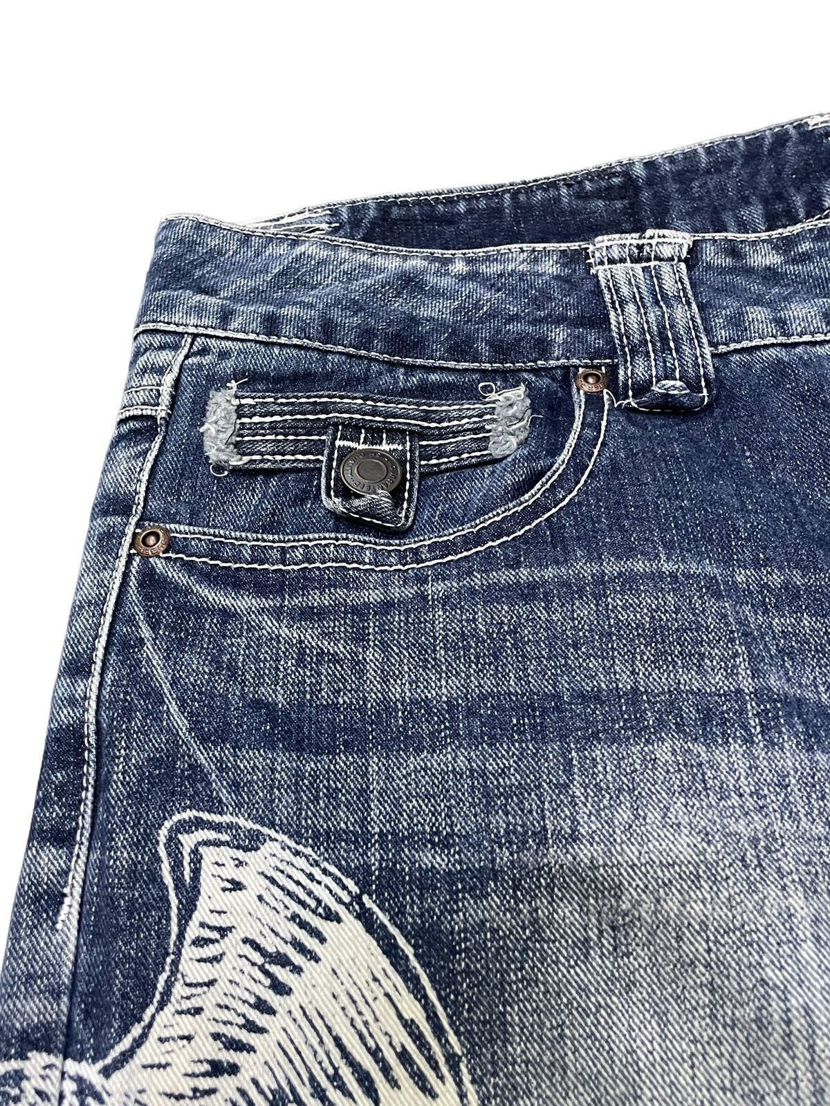 Hysteric Glamour × Japanese Brand × Red Monkey undercover gothic wing skull style baggy loose jeans Size US 34 / EU 50 - 13 Thumbnail