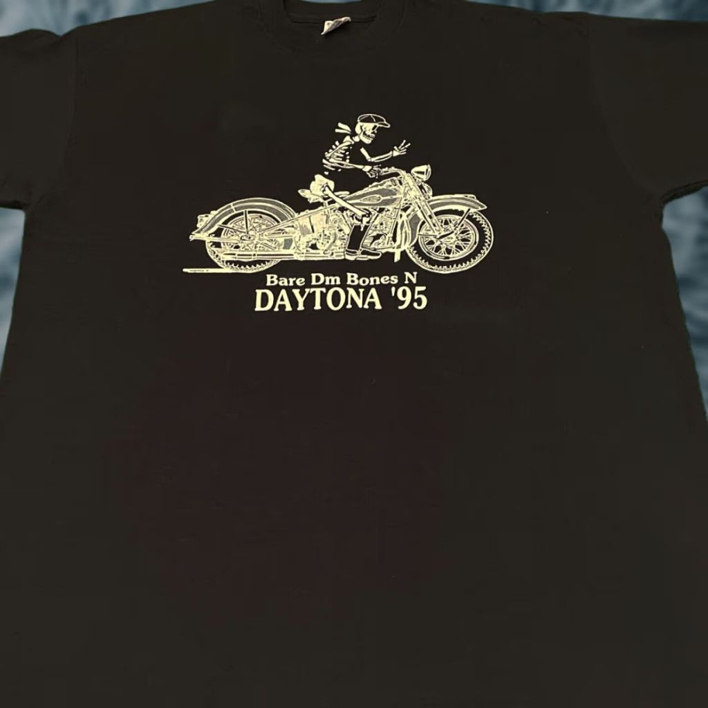 Bones VINTAGE 90s Daytona Beach Bike Week Bare Bones Hard Drive Shirt XXL Black Mens T-Shirt Size US XXL / EU 58 / 5 - 1 Thumbnail