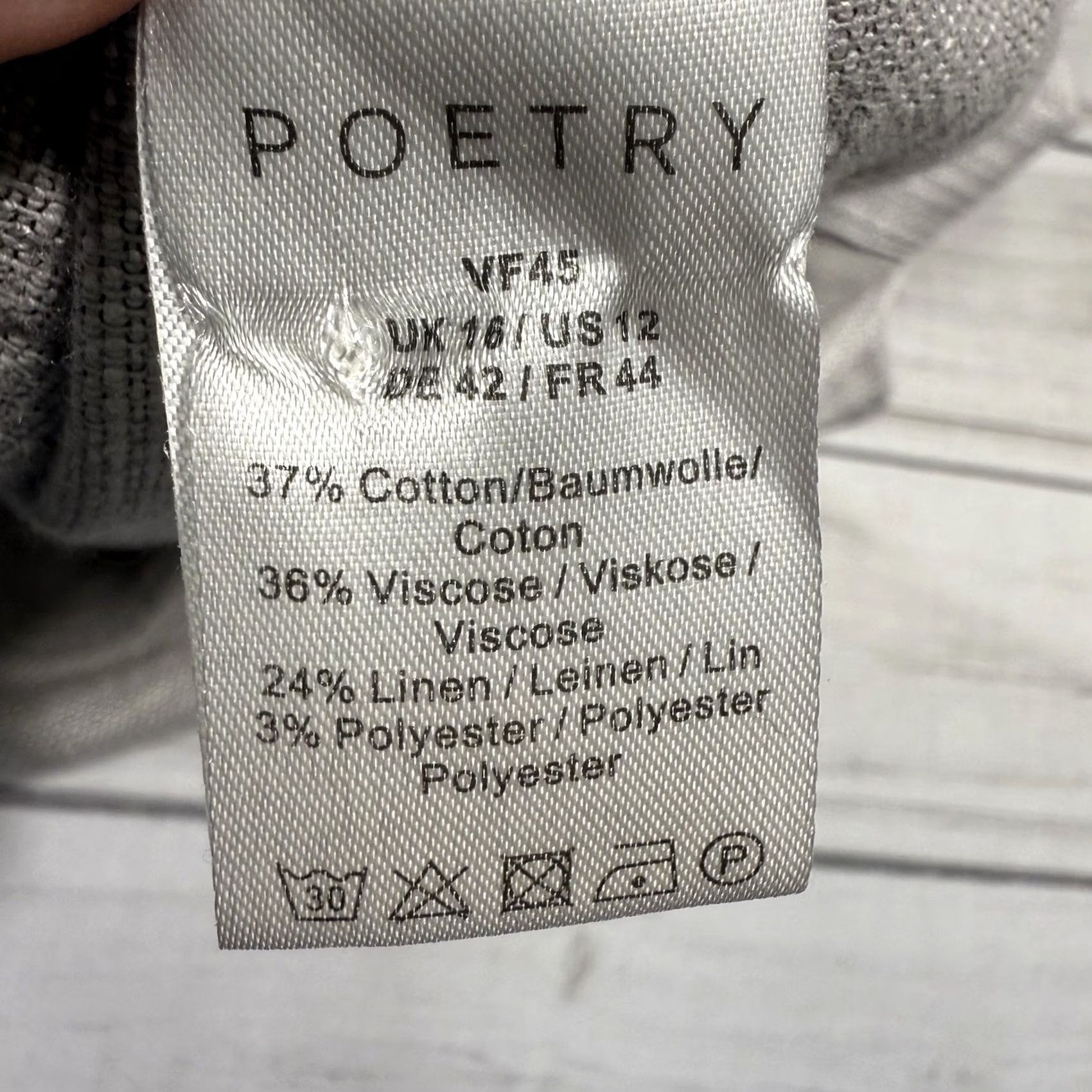 Vintage Poetry Cardigan Sweater Jacket Longline Pockets Gray 12 US Womens Casual Travel Workwear Vintage No Size XL / US 12-14 / IT 48-50 - 6 Thumbnail