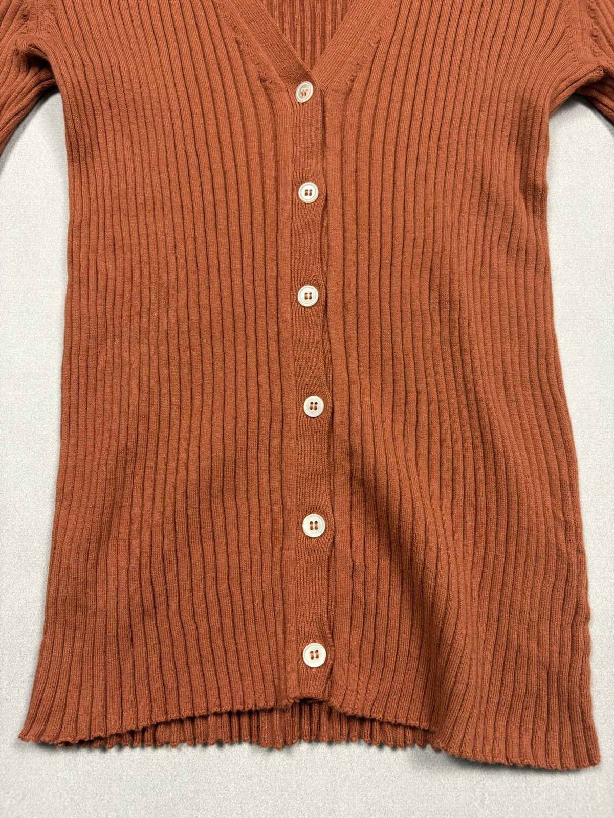 A.P.C. A.P.C. Katie Ribbed Cardigan Rust Made In Italy Size M Rare Size M / US 6-8 / IT 42-44 - 5 Thumbnail