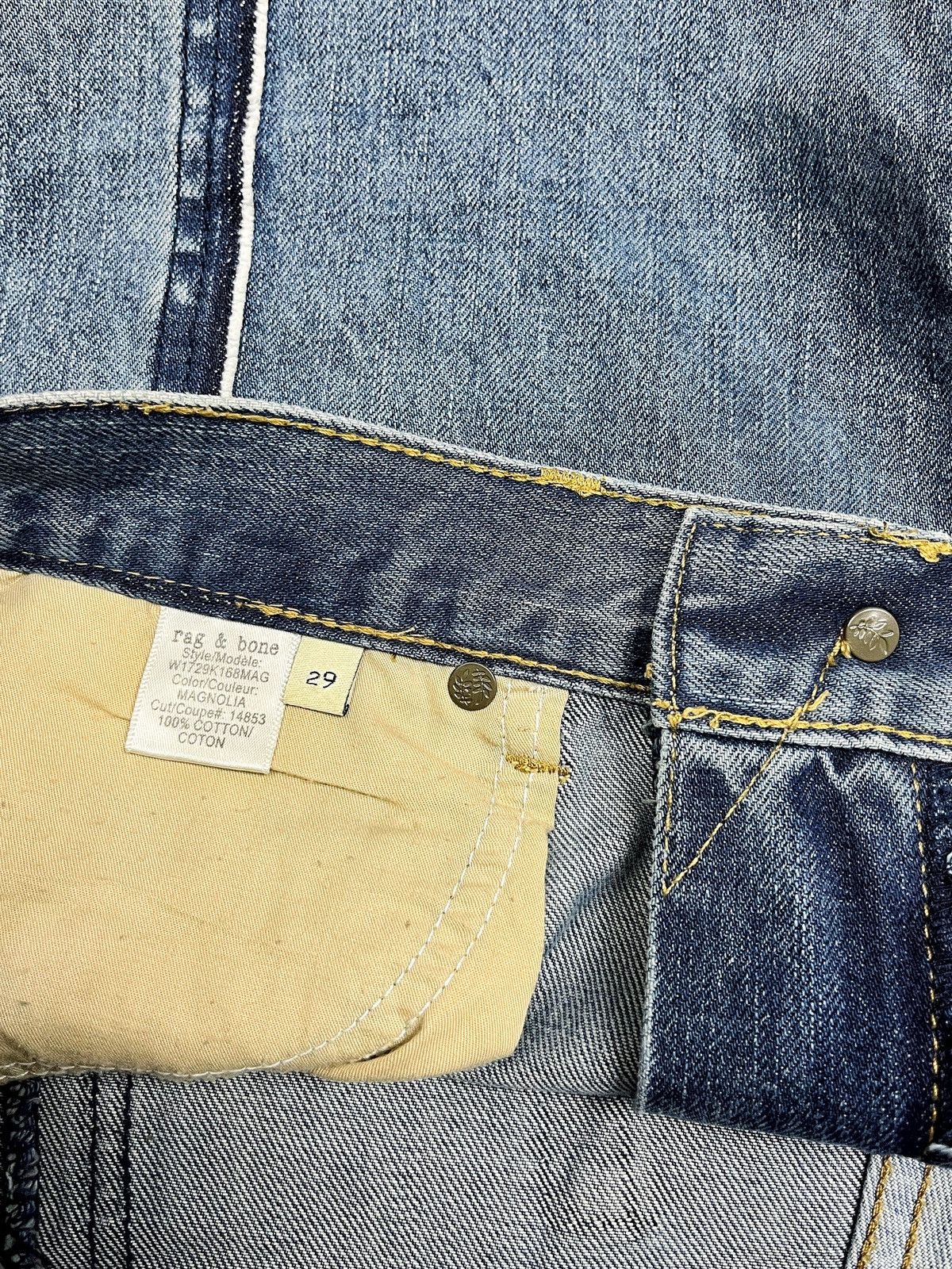 Rag & Bone Rag & Bone Reconstructed Two Tone Release Hem Denim Pants Size US 38 / EU 54 - 9 Thumbnail