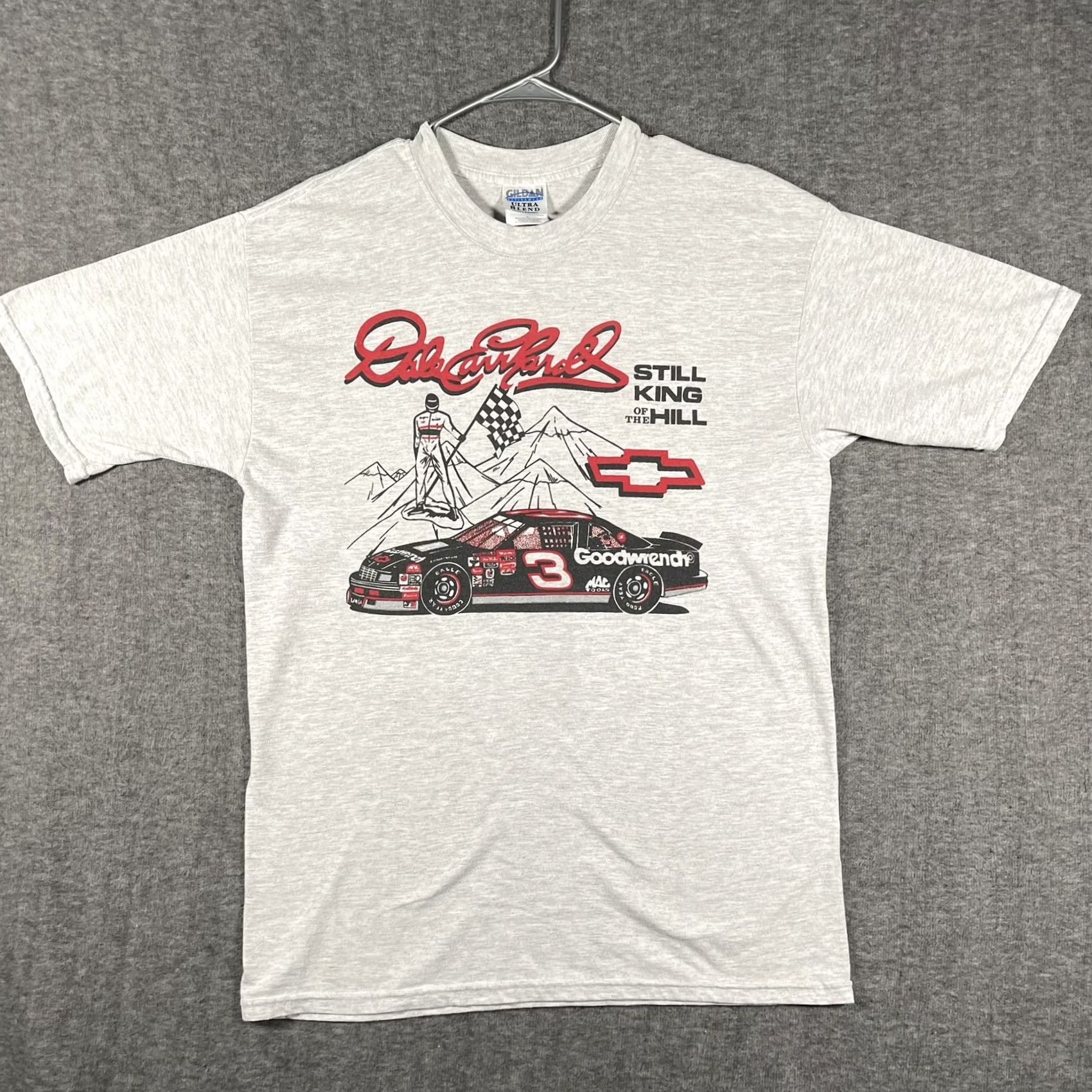 Gildan Vintage Dale Earnhardt Shirt Mens Large Gray Gildan NASCAR Graphic T-Shirt Short Sleeve Crew Neck Size US L / EU 52-54 / 3 - 2 Thumbnail
