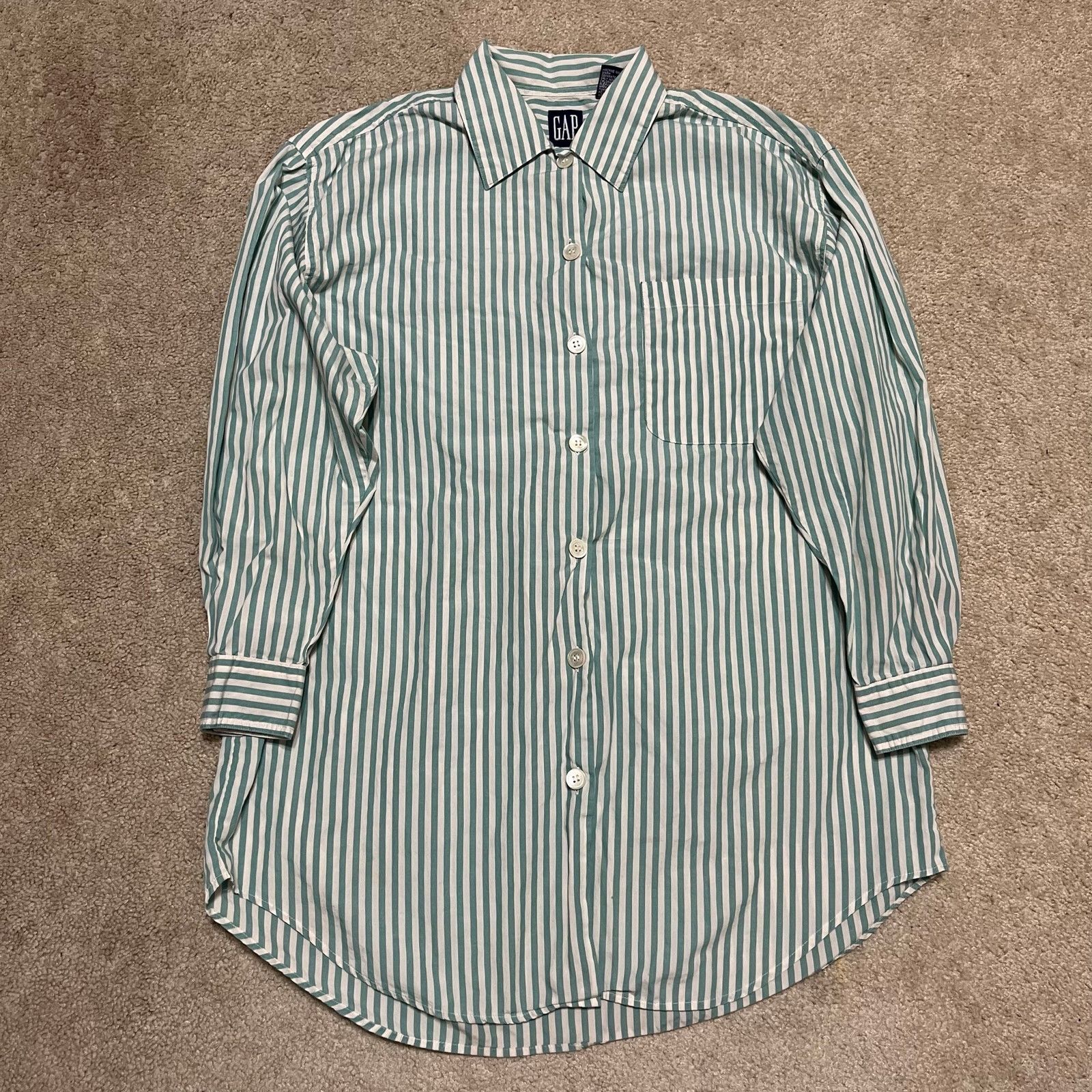 Gap Gap Green/White Striped Preppy Button Up Small Size US S / EU 44-46 / 1 - 2 Thumbnail
