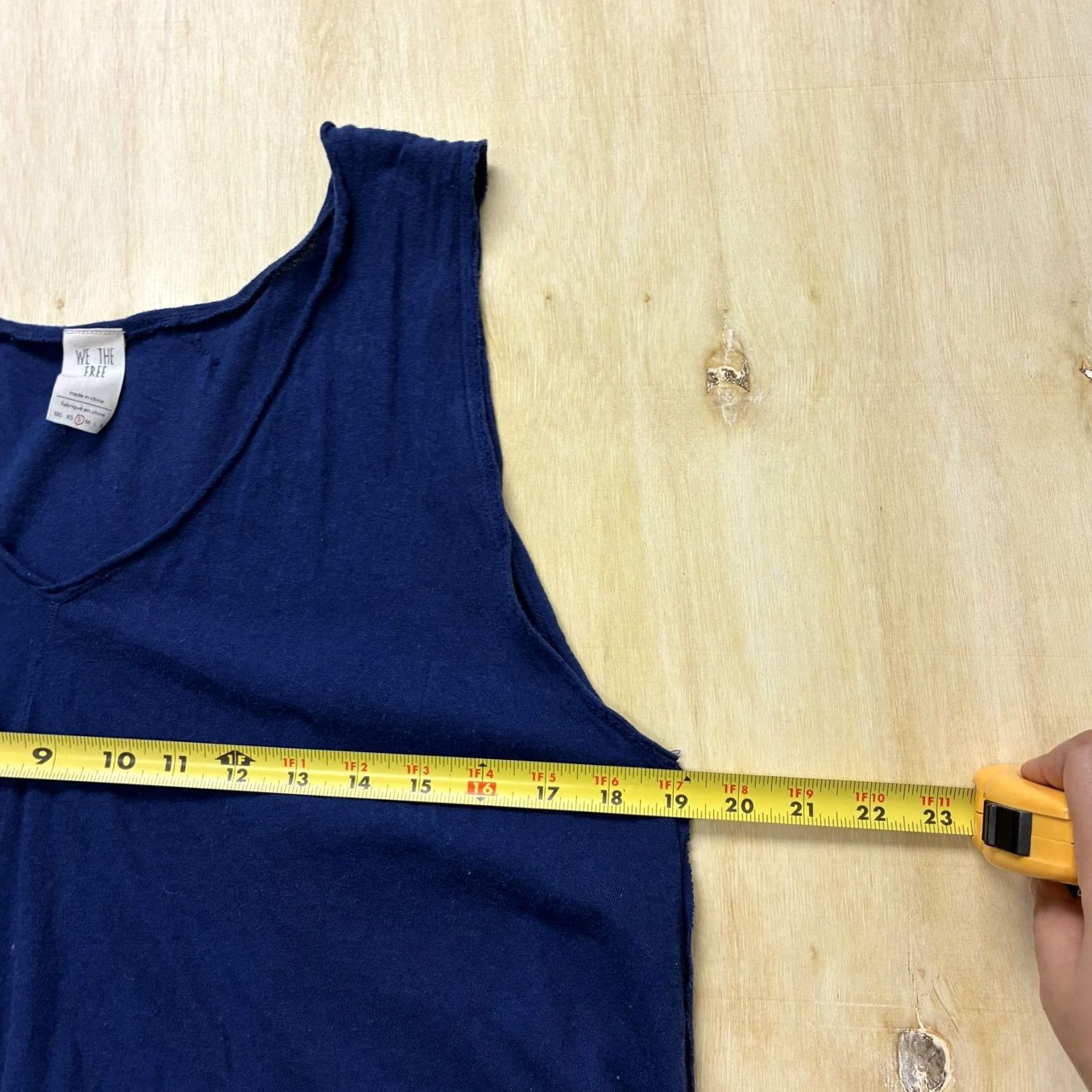 Vintage We The Free Tank Top Womens Small Blue High Low Raw Hem Tunic Layered Boho Size S / US 4 / IT 40 - 4 Thumbnail