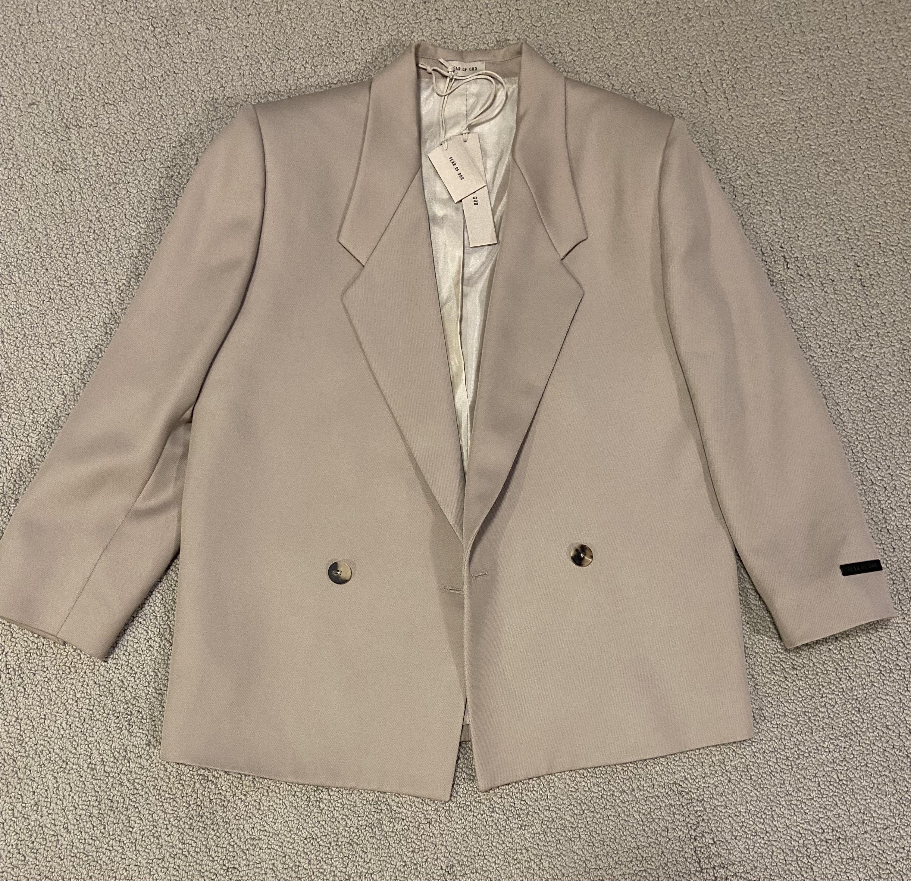 Fear of God NWT Fear Of God Eternal Double-breasted Twill Wool Blazer Size 46R - 1 Thumbnail