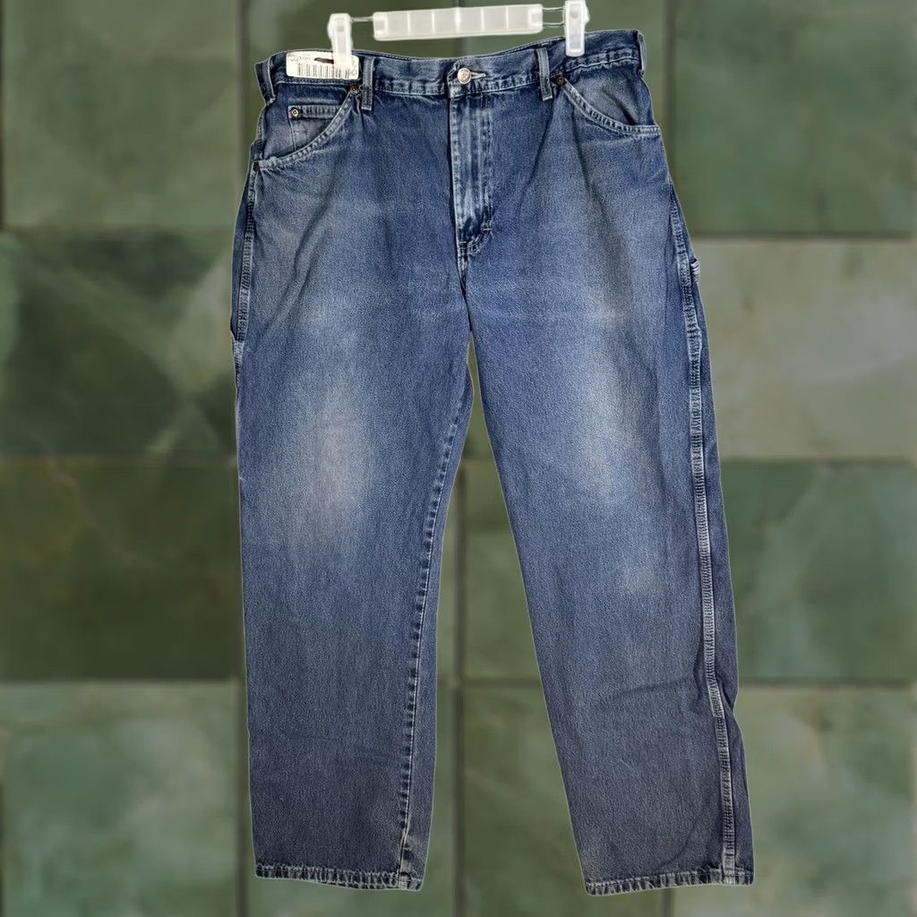 Dickies VINTAGE Dickies Jeans Mens 36x30 Blue Denim Carpenter Workwear Utility Pants 90s Mens Jeans Size US 36 / EU 52 - 1 Thumbnail