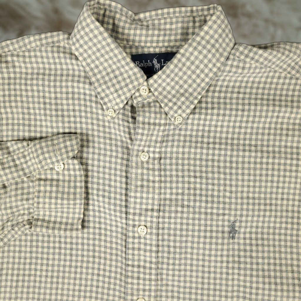 Ralph Lauren Ralph Lauren Shirt Mens Large Gray Check Lightweight Flannel Button-Up Adult Large Gray Classic Preppy Logo Pocket 90s? Size US L / EU 52-54 / 3 - 1 Thumbnail