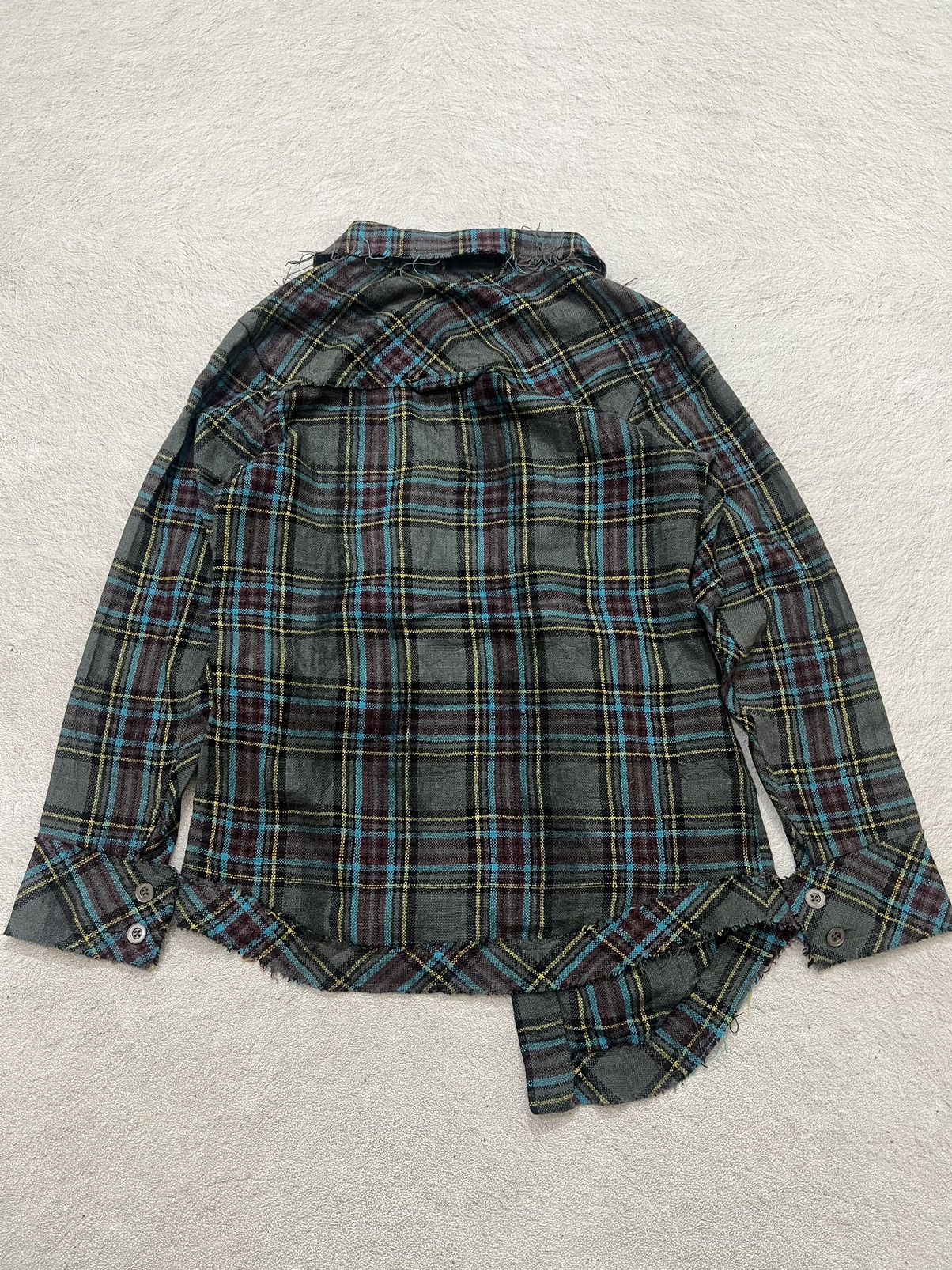 Number (N)ine 2000s Japanese Hysteric Poem Asymmetric Shirt y2k Lgb Ifsix Size US S / EU 44-46 / 1 - 2 Thumbnail
