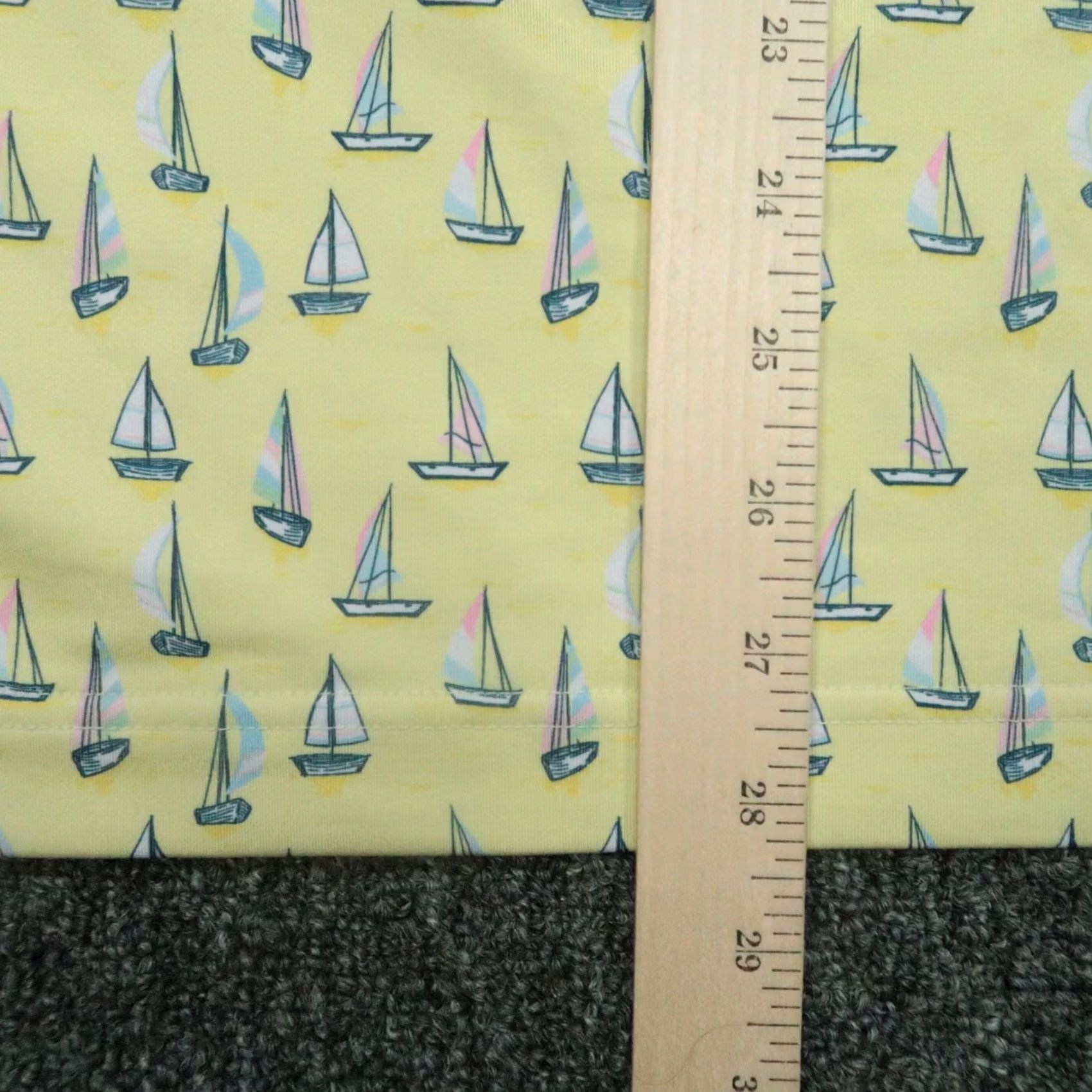 Vintage Waggle Polo Shirt Men L Yellow All Over Sailboat Print Performance Golf Polo Size US L / EU 52-54 / 3 - 7 Thumbnail