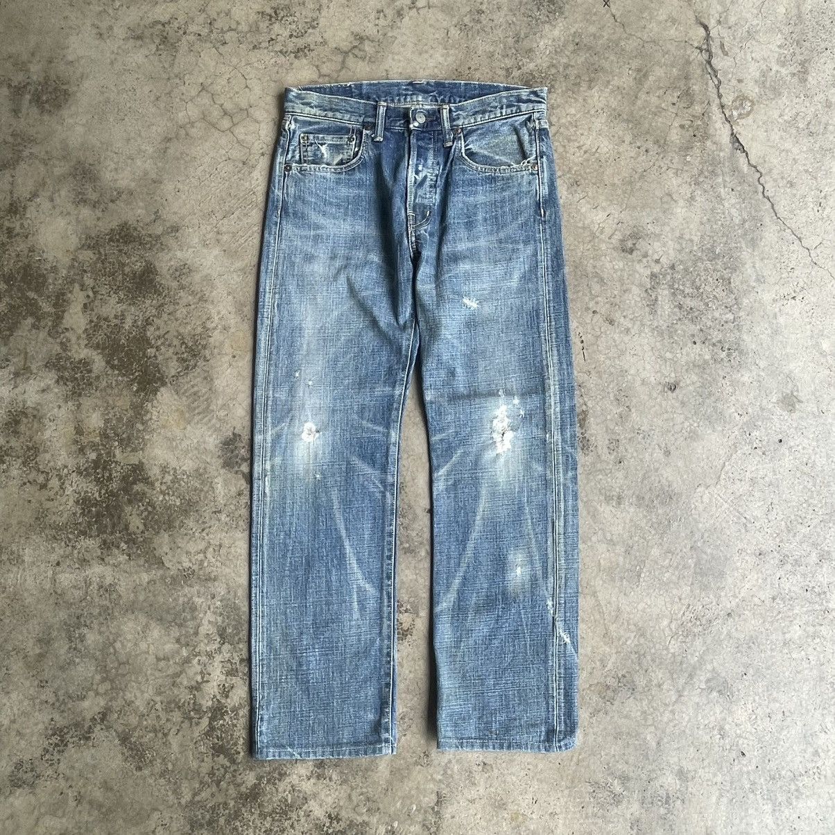 Spellbound 🔥🇯🇵Vintage Spellbound Stoned Washed Ripped Distress Jeans Size US 31 - 1 Thumbnail