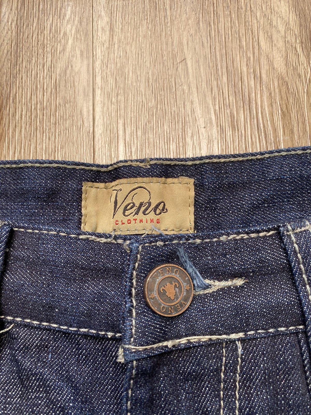 Japanese Brand × Jean VENO Y2K RAW INDIGO DENIM JEANS Size US 36 / EU 52 - 3 Thumbnail