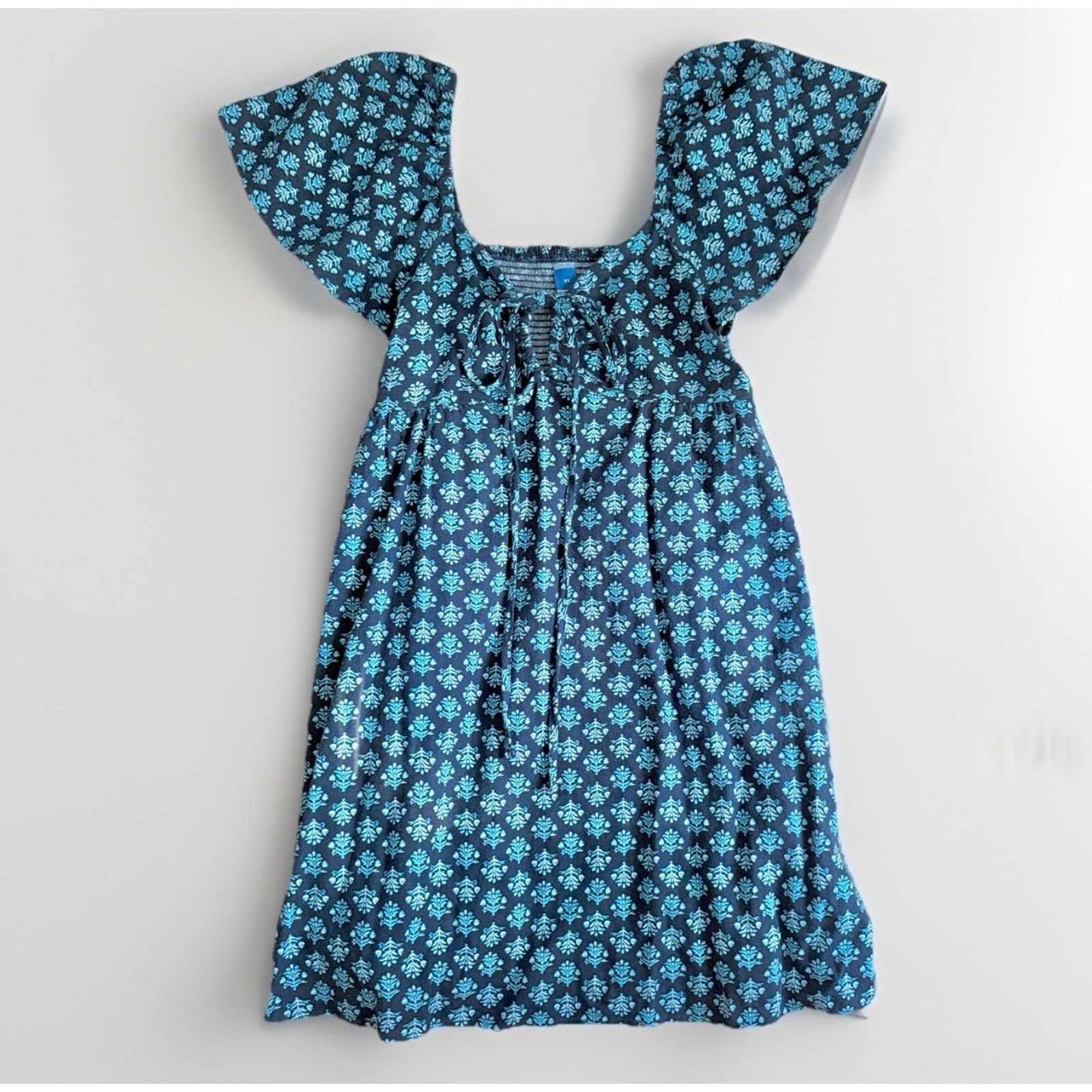 Old Navy Old Navy Block Print Convertible Mini Dress Blue Women's XS Size XS / US 0-2 / IT 36-38 - 1 Thumbnail