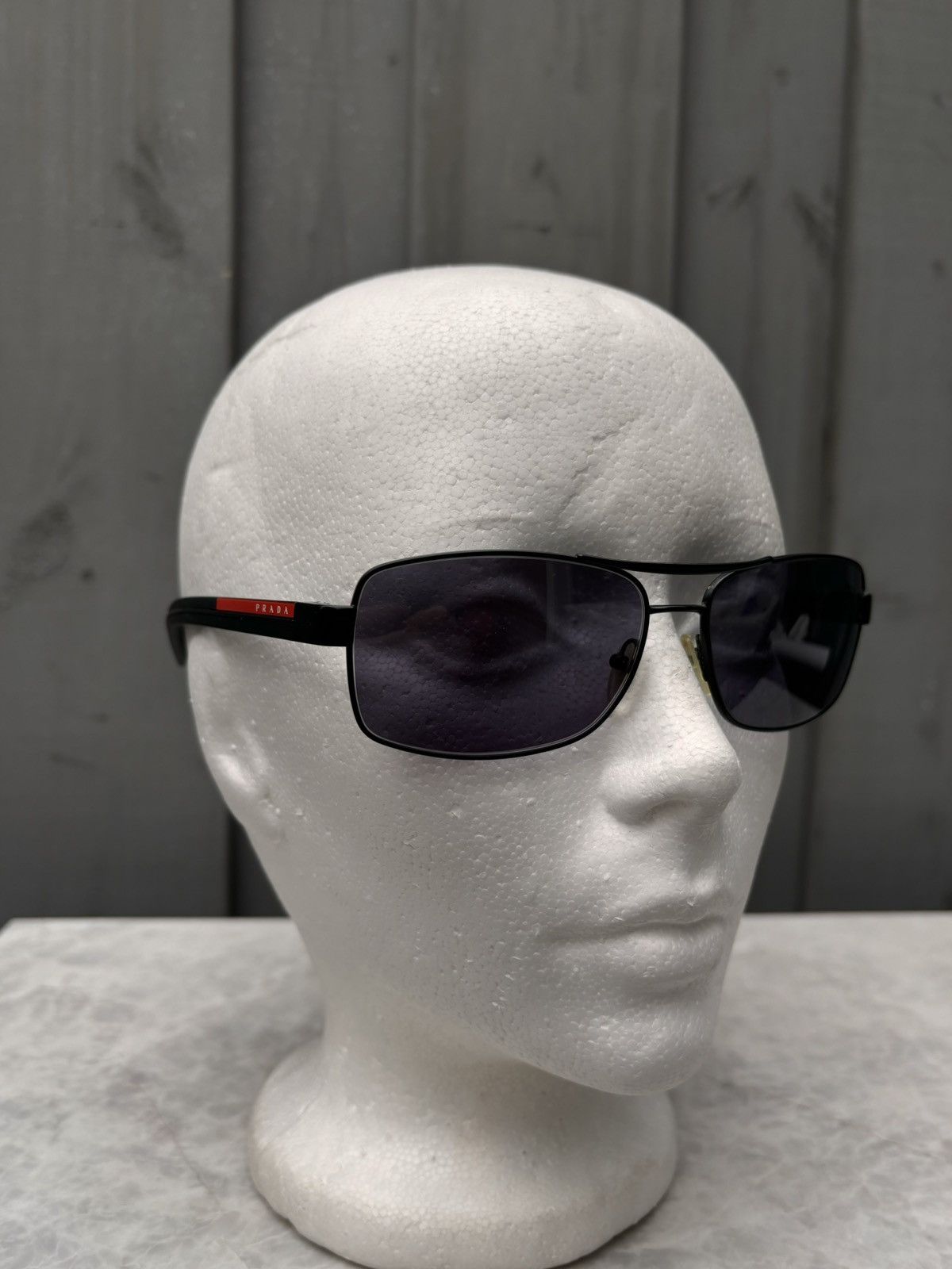 90's 00's プラダ vintage PRADA サングラス　y2k Vintage 2000s Y2K Genuine Unisex Black and White Prada
