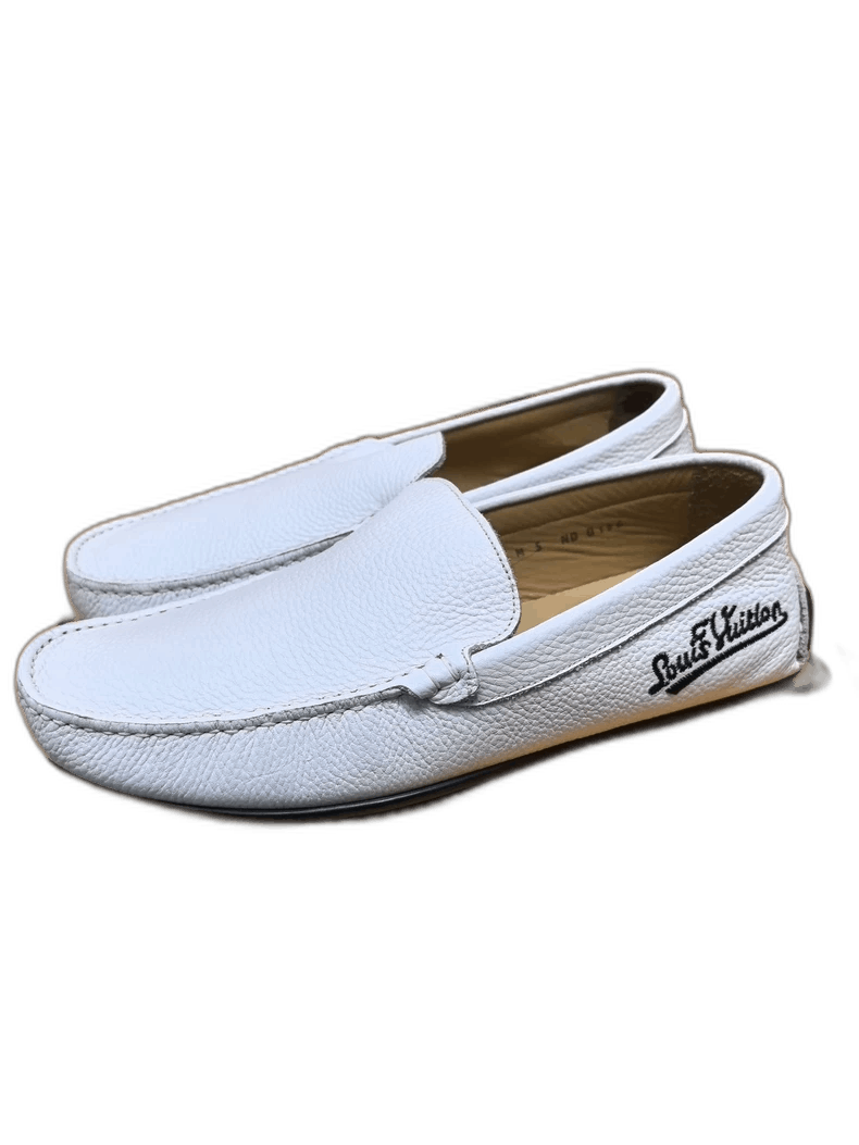 Louis Vuitton LV White Men’s Driving Moccasins Size US 5 / EU 37 - 1 Thumbnail