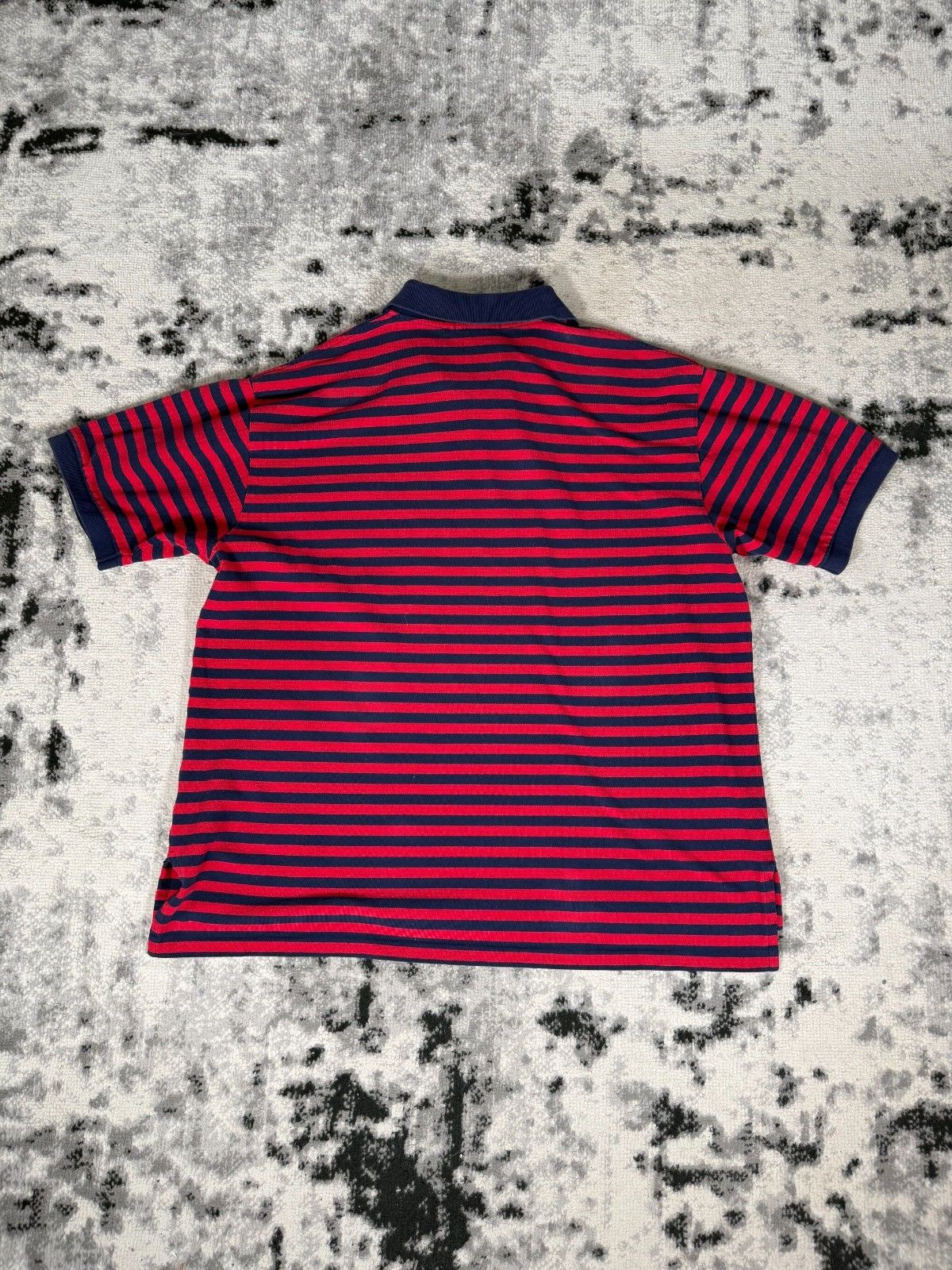 Polo Ralph Lauren Vintage Polo Ralph Lauren Red Blue Stripped Polo Shirt Size US XXL / EU 58 / 5 - 2 Thumbnail