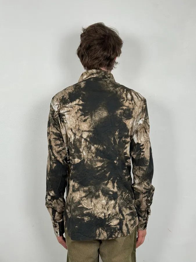 Roberto Cavalli AW2010 Cavalli Handpaint Bleached Brown & Beige Shirt Size US M / EU 48-50 / 2 - 3 Thumbnail