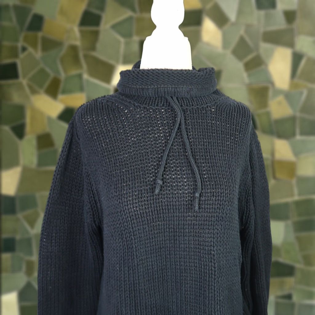 Eddie Bauer VINTAGE Eddie Bauer Black Cotton Blend Turtleneck Sweater L Women 90s Pullover Knit Regular Long Sleeve Solid 90s Pattern Casual Size L / US 10 / IT 46 - 1 Thumbnail