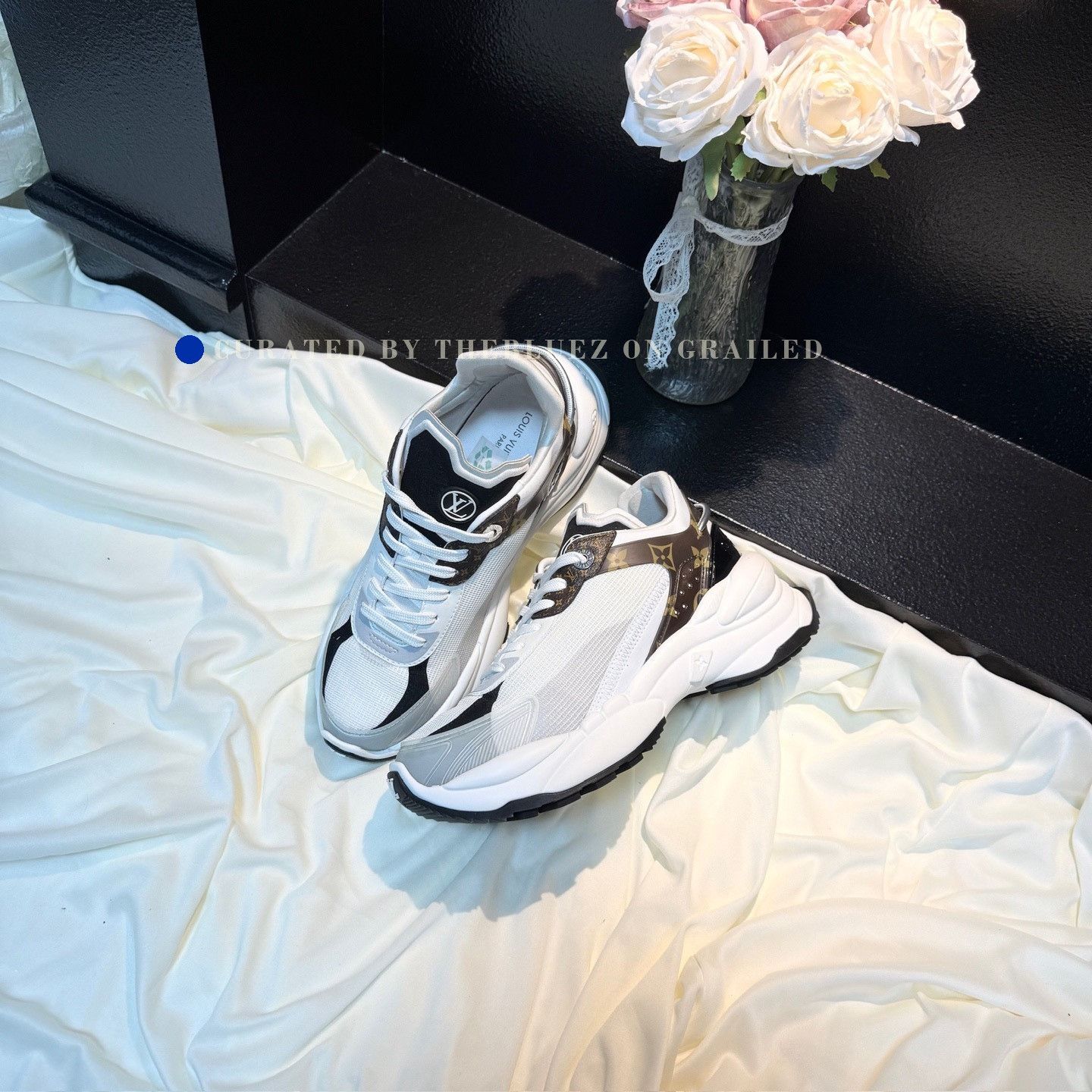 Louis Vuitton LV Run 55 Monogram Sneakers Size US 7 / IT 37 - 1 Thumbnail
