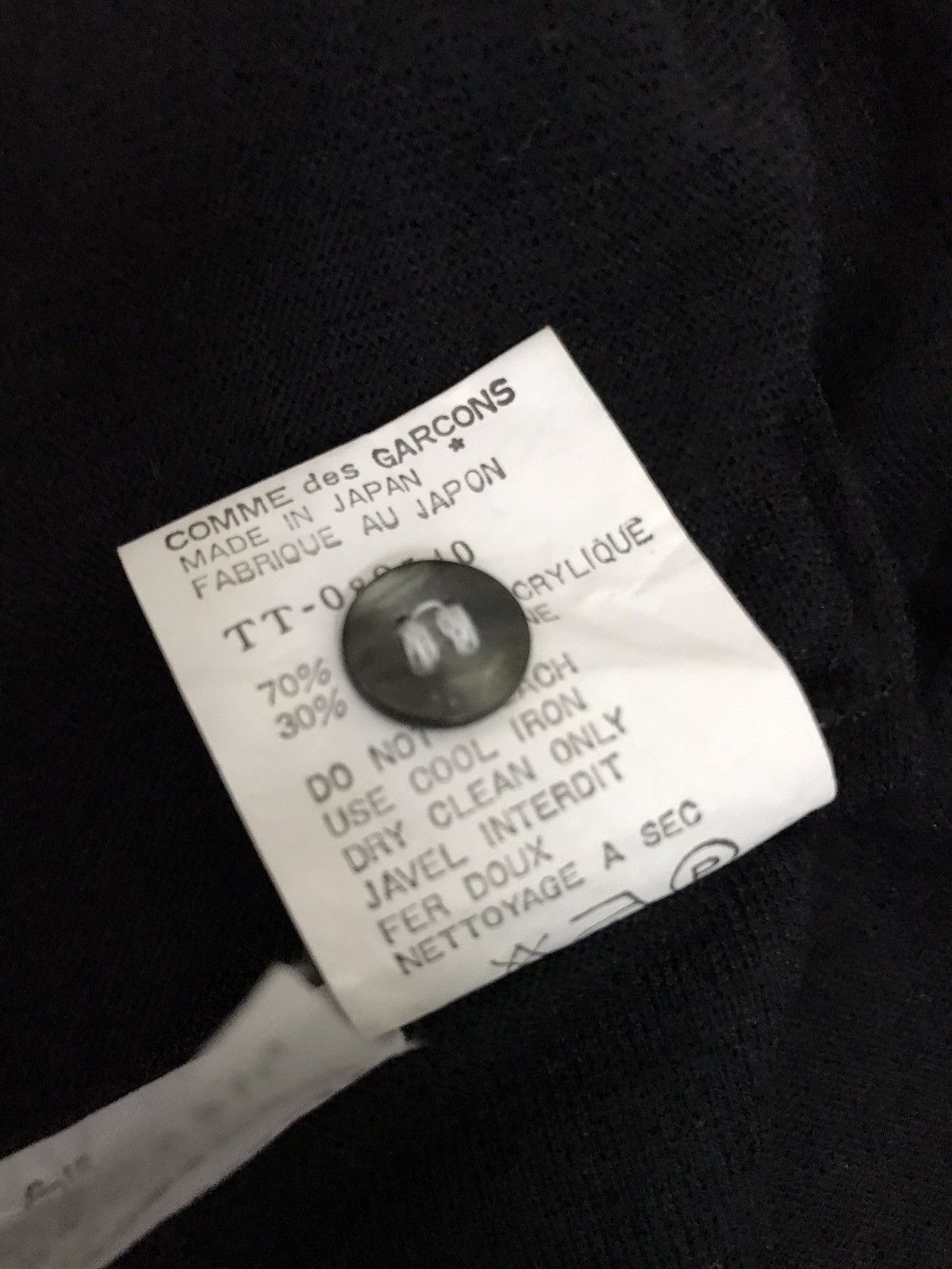 Comme des Garcons Vintage comme des Garcons Black Wool Shirt Button Up Size US M / EU 48-50 / 2 - 8 Thumbnail