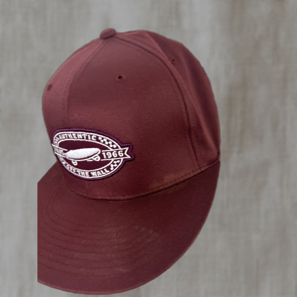 Vans Vans Off The Wall Baseball Hat Mens M Maroon Adjustable Cap Flex Size ONE SIZE - 1 Thumbnail