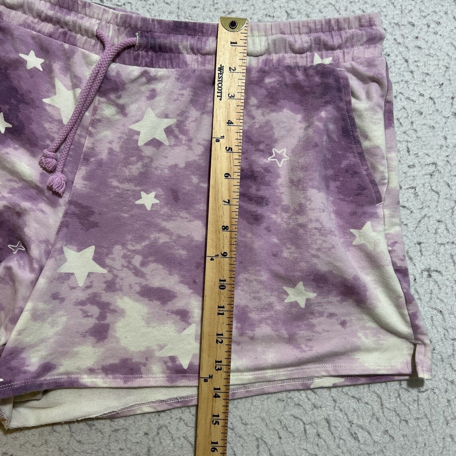 Wildfox WildFox Starry Sweat Shorts 4" Inseam Loungewear Purple Size 40" / US 18 - 10 Thumbnail