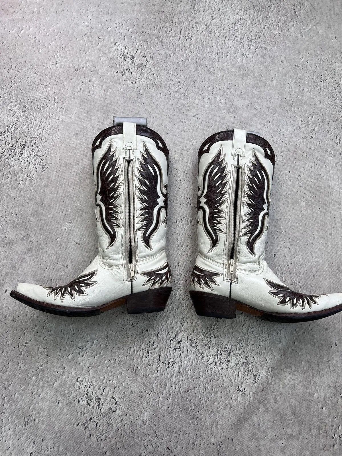 Western Rise Western moto buffalo GUIDI style boots high ankle Size US 6 / EU 39 - 5 Thumbnail