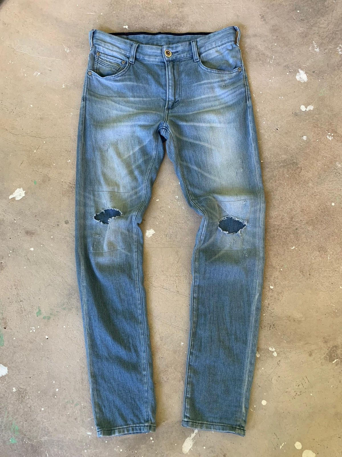 Edwin Edwin Jersey Repaired Knee Distressed Denim Size US 30 / EU 46 - 1 Thumbnail