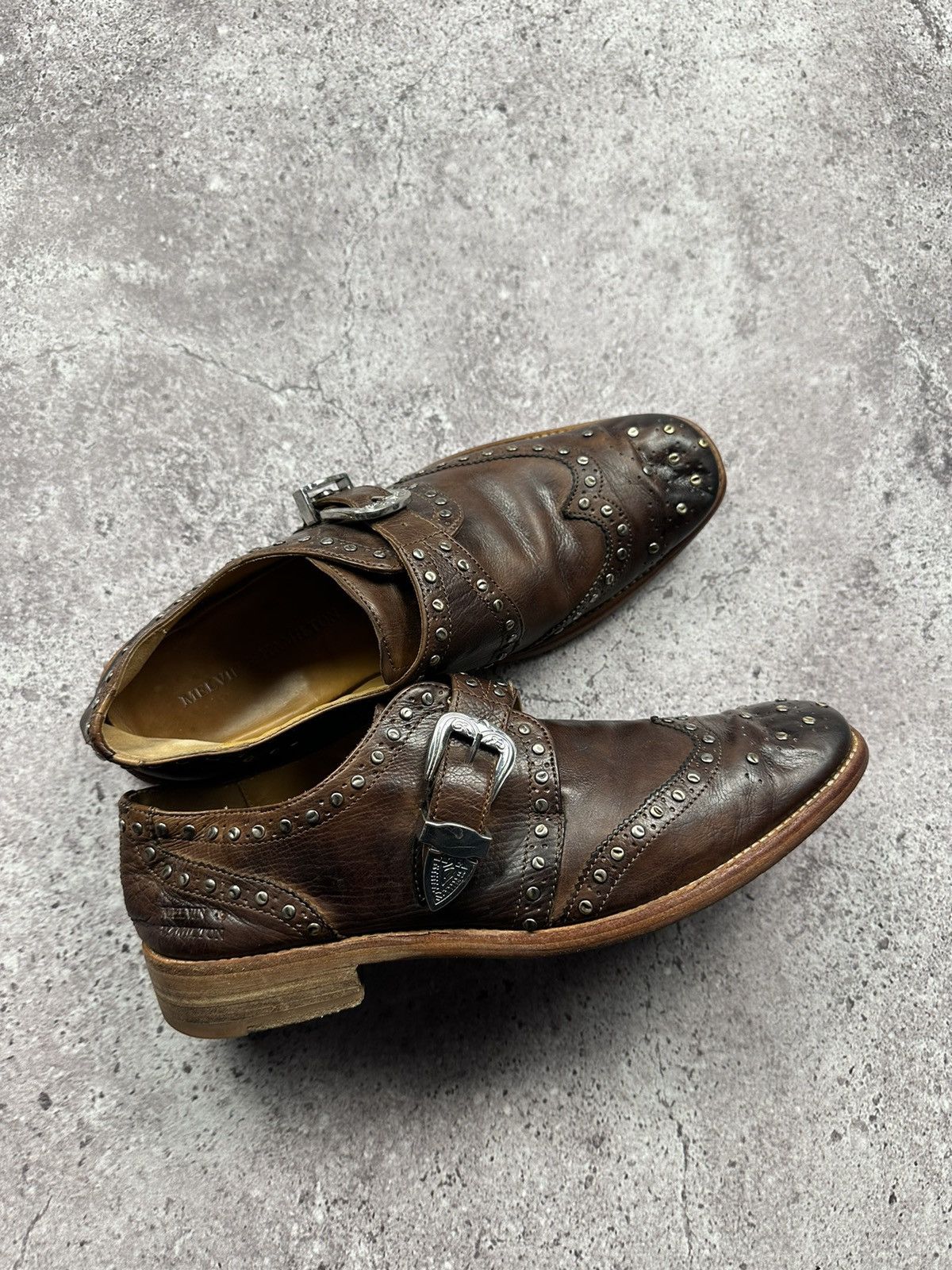 Japanese Brand Vintage Y2K Leather Shoes Japanese Style Avant Garde Metal Size US 8 / EU 41 - 17 Thumbnail