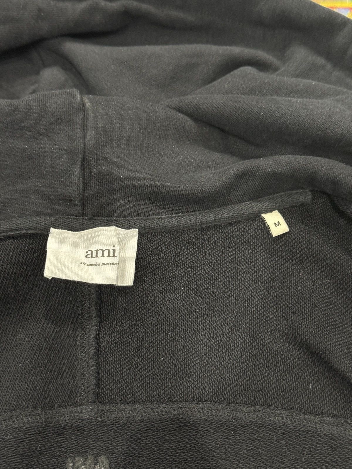 AMI Ami Paris Logo Detailed Zip-Up Hoodie Black Size US M / EU 48-50 / 2 - 7 Thumbnail