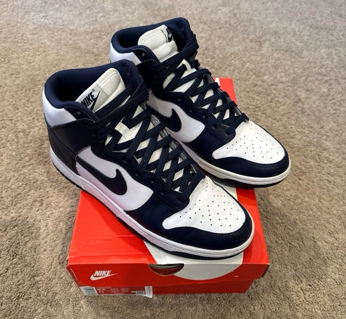 Nike Nike Dunk Hi Retro Championship Navy Size US 9.5 / EU 42-43 - 2 Thumbnail