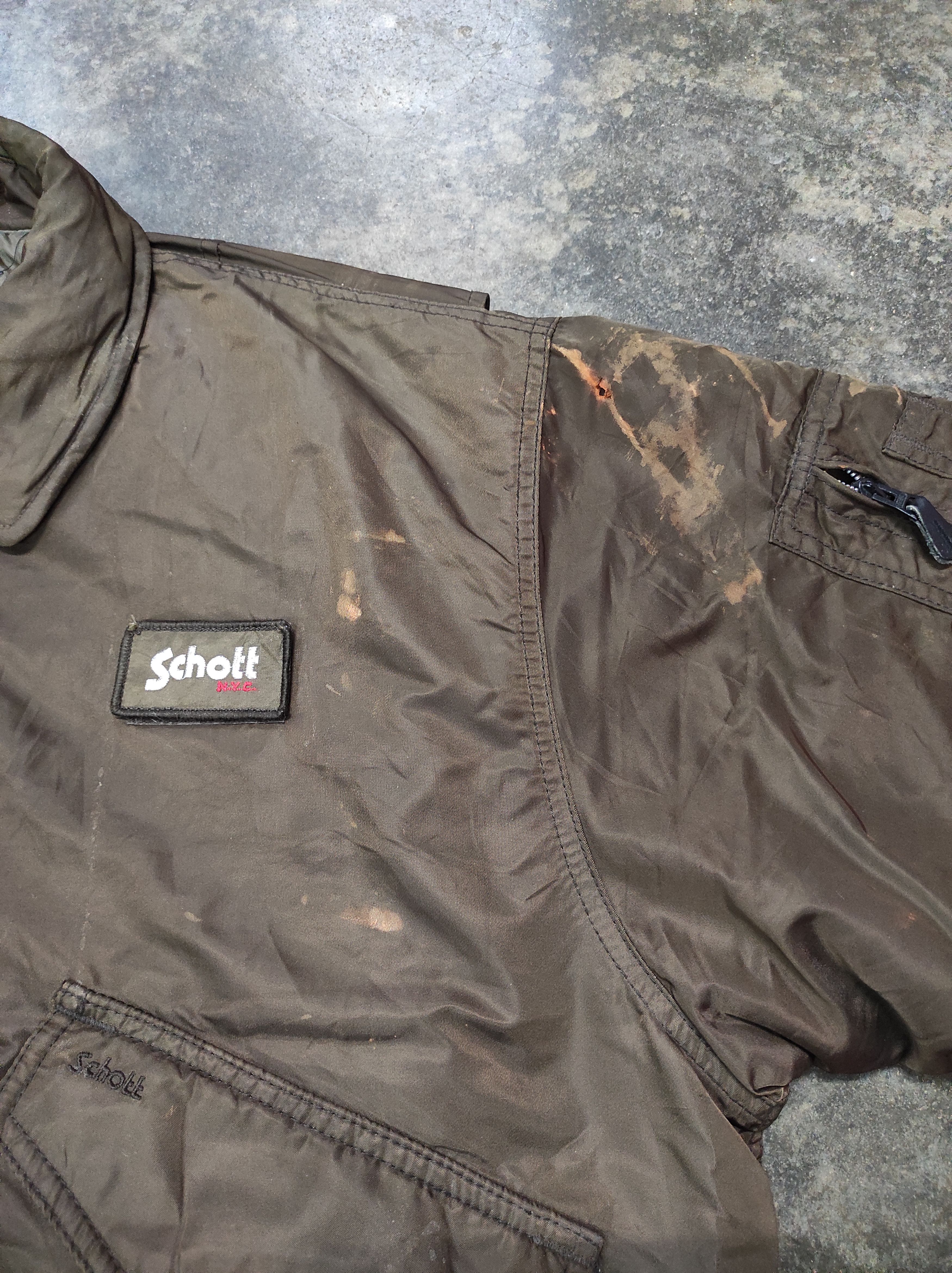 Schott SCHOTT CWU R VINTAGE FLYERS BOMBER JACKET DISTRESSED Size US XL / EU 56 / 4 - 9 Thumbnail