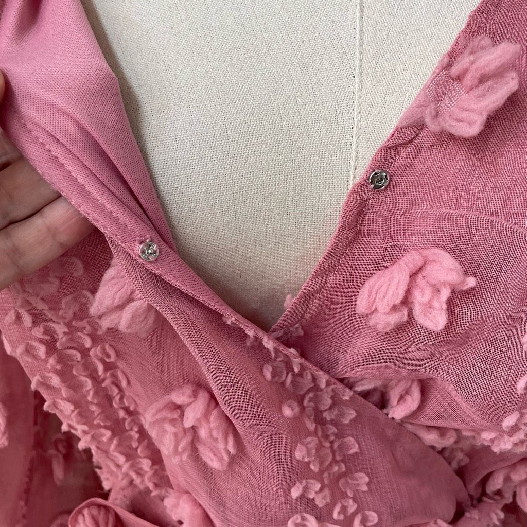 Other A.Calin Flying Tomato Pink Long Sleeve Pom Pom Mini Dress L Size L / US 10 / IT 46 - 6 Thumbnail