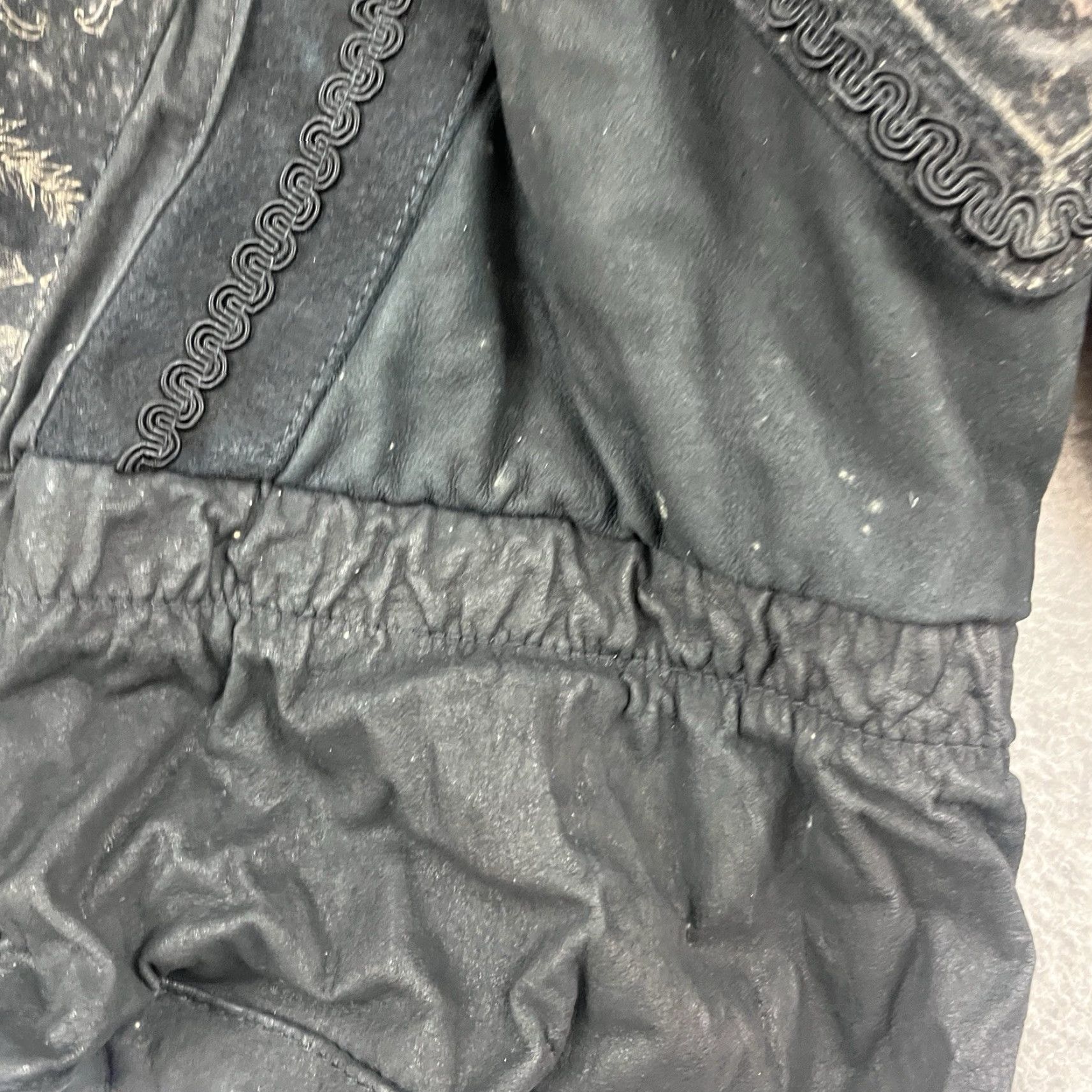 Vintage VINTAGE Black Womens Wilsons Leather 80s Floral Paisley Jacket XS Leather Jacket Women 80s Biker Size XS / US 0-2 / IT 36-38 - 3 Thumbnail