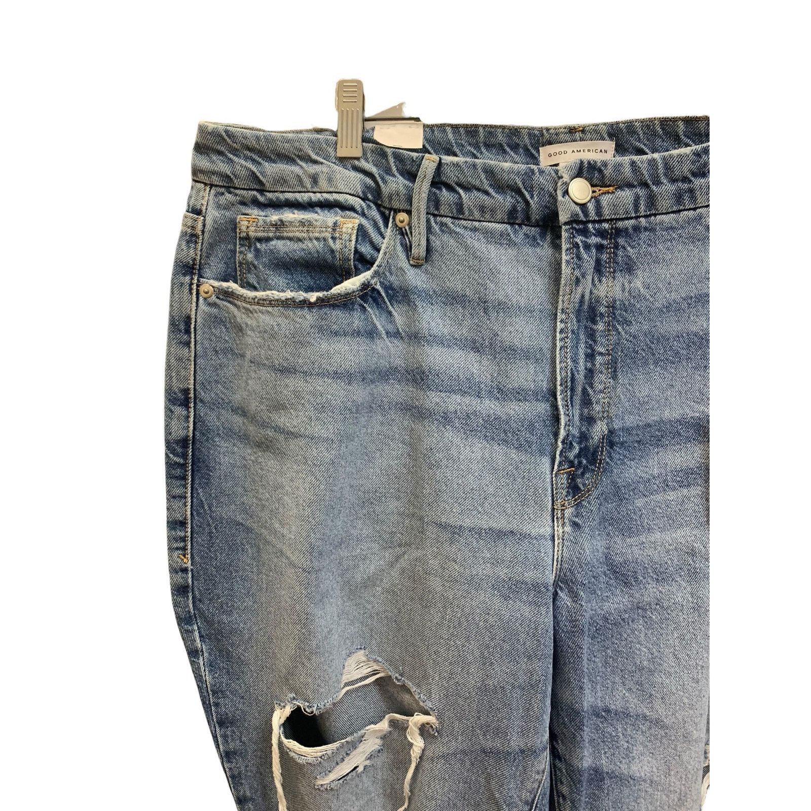 Good American NWT Good American Good Boy Ripped Jeans SZ 16 Size 38" / US 16 / IT 52 - 9 Thumbnail