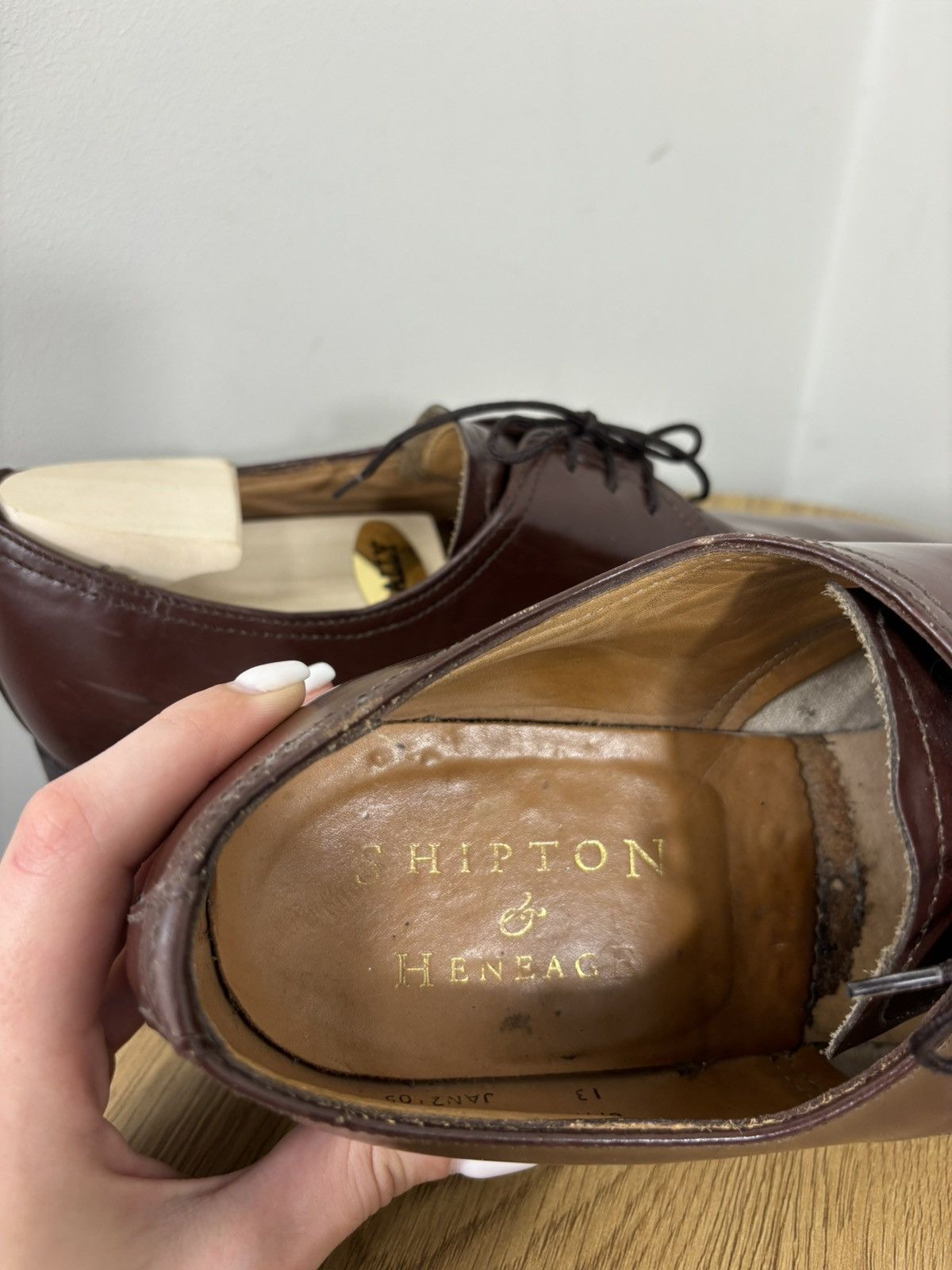 Shipton & Heneage Shipton & Heneage Men’s Dark Burgundy Leather Dress Shoes Size US 12 / EU 45 - 17 Thumbnail