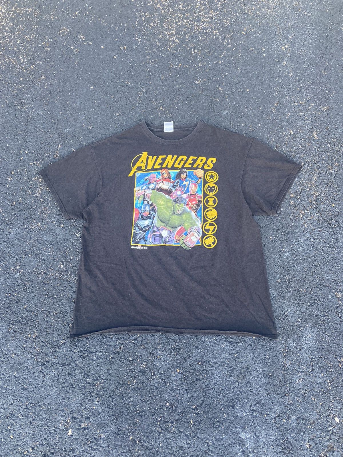 Vintage Crazy Vintage Faded Y2K Avengers Playstation Game Black Tee Size US XL / EU 56 / 4 - 1 Thumbnail