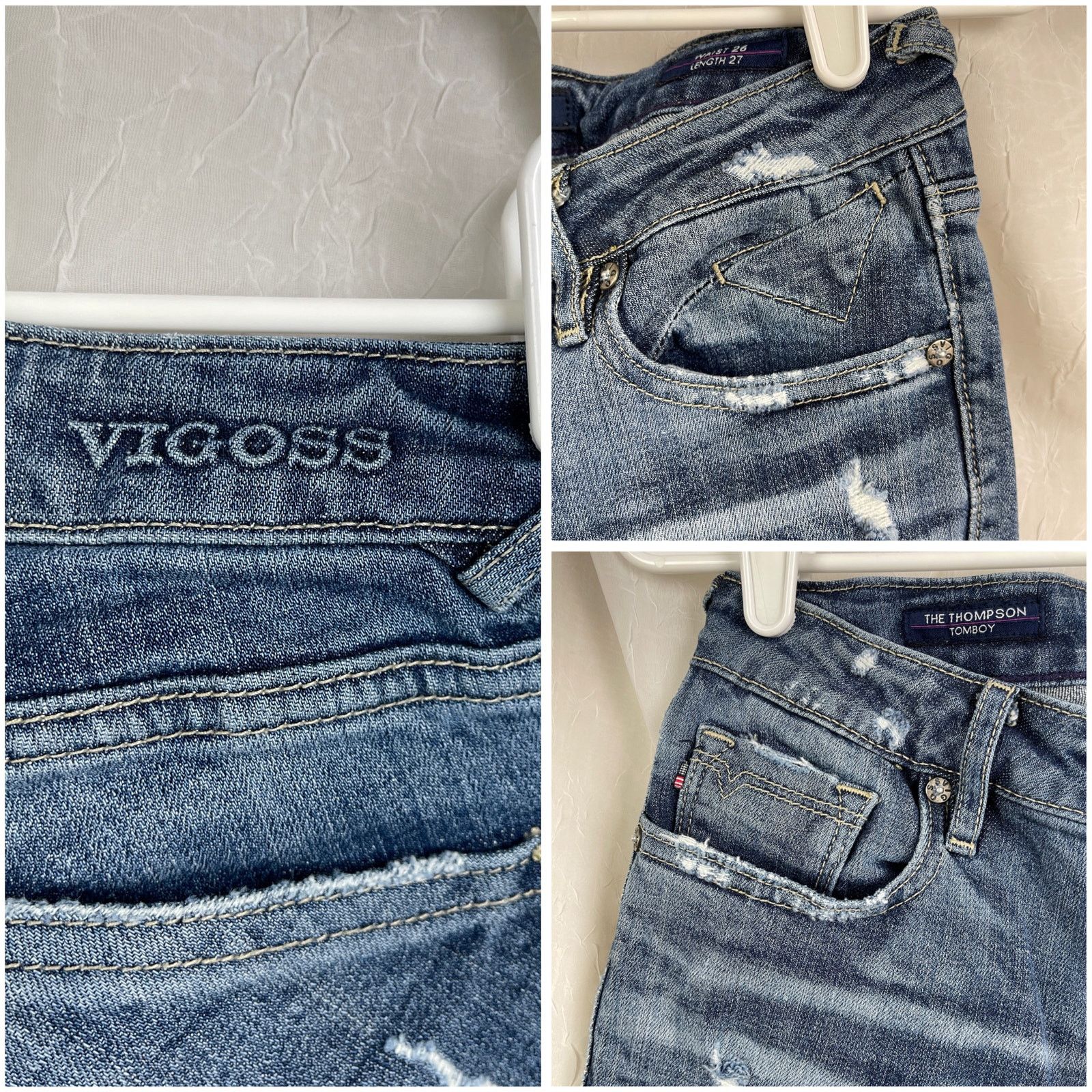 Other Vigoss The Thompson Tomboy Ripped Skinny Denim Jeans Size 26 Size 26" / US 2 / IT 38 - 22 Thumbnail