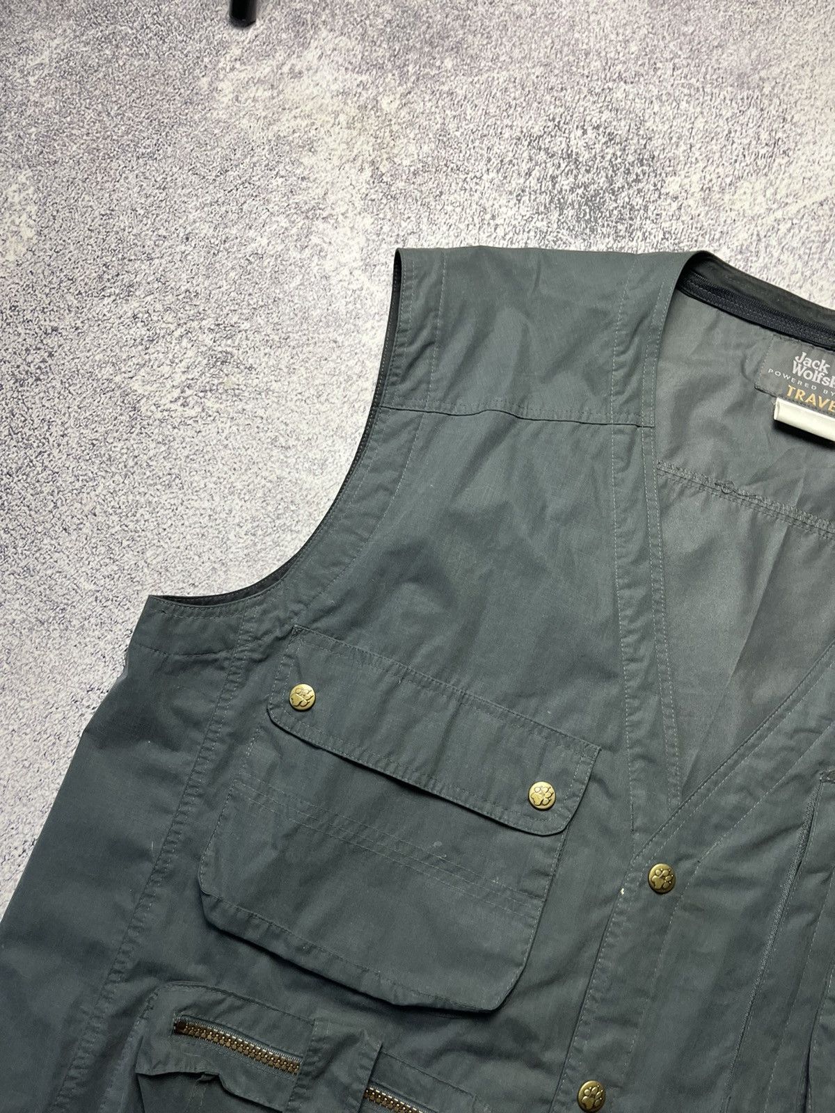 Japanese Brand Vintage Jack Wolfskin Modular tech vest Multi pockets jacket Size US L / EU 52-54 / 3 - 8 Thumbnail