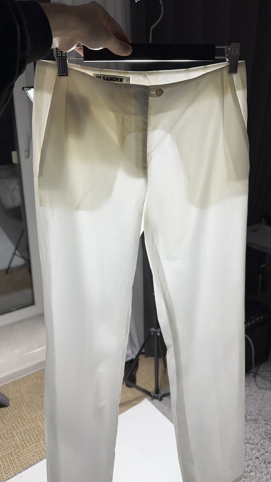 Jil Sander Jil Sander Snow White Cotton Chino Trousers Size 25" / US 0 / IT 36 - 3 Thumbnail
