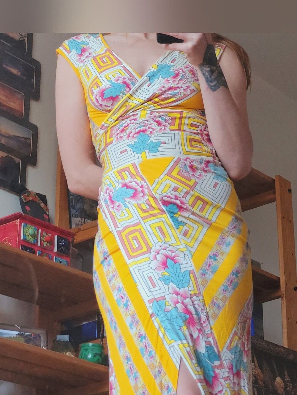 Diane von Furstenberg Diane Von Furstenberg Willow Yellow Floral Wrap Dress - 2 Size XS / US 0-2 / IT 36-38 - 8 Thumbnail