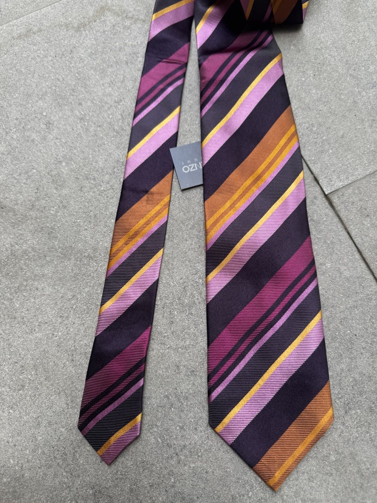 Kenzo Kenzo Striped Silk Tie Size ONE SIZE - 3 Thumbnail