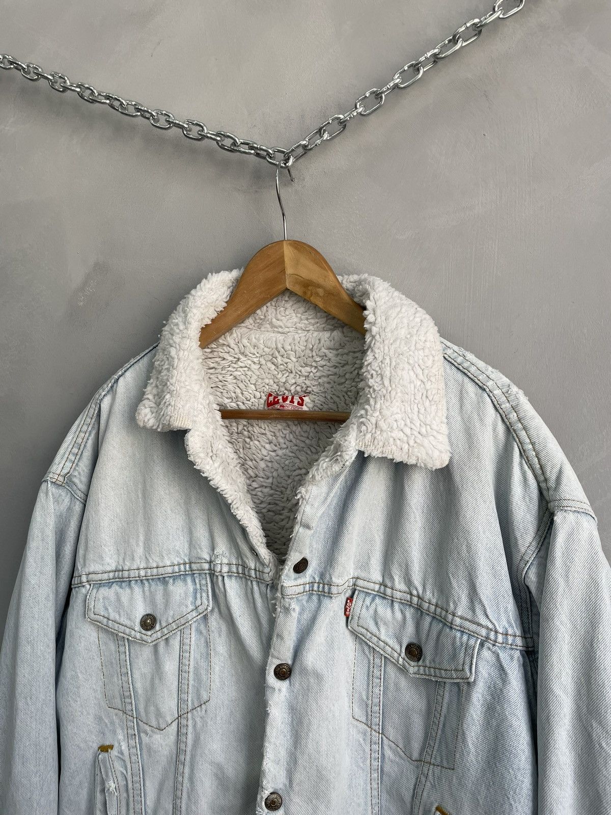 Levi's Sherpa 80s Levi’s made in USA faded Kanye west style jacket Size US L / EU 52-54 / 3 - 10 Thumbnail