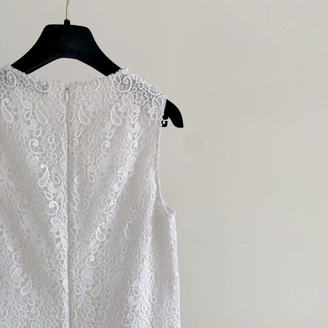 Ermanno Scervino ERMANNO SCERVINO white lace dress size 40 Size S / US 4 / IT 40 - 5 Thumbnail