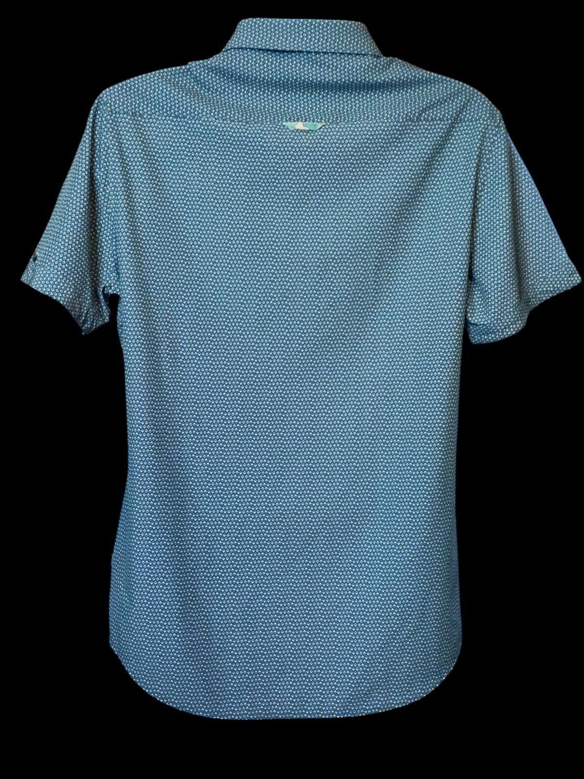 7Diamonds 7Diamonds Men's Button-Up Shirt Blue with Subtle Print Size US M / EU 48-50 / 2 - 6 Thumbnail