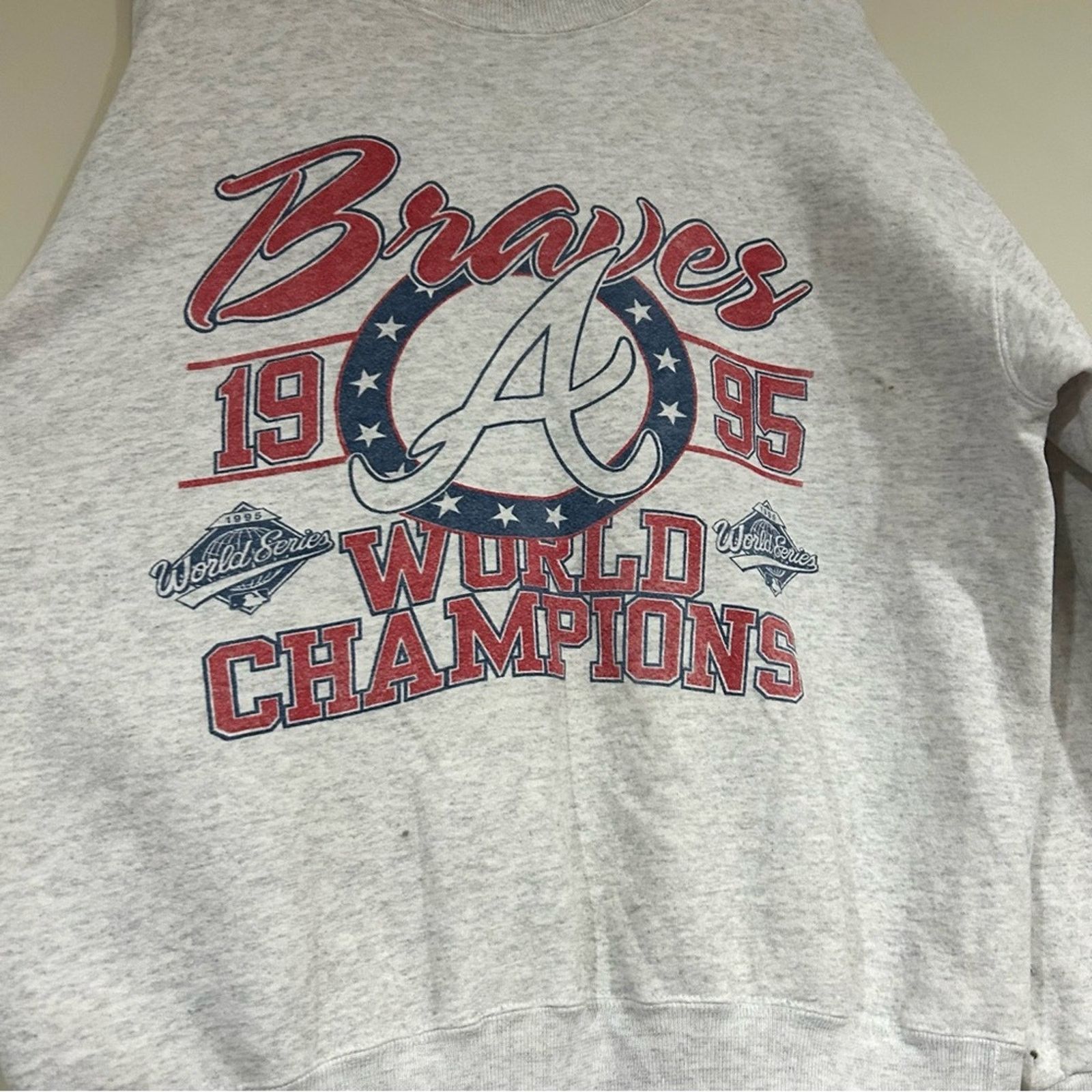 Lee 1995 Atlanta Braves World Champions Sweatshirt Size US XL / EU 56 / 4 - 2 Thumbnail