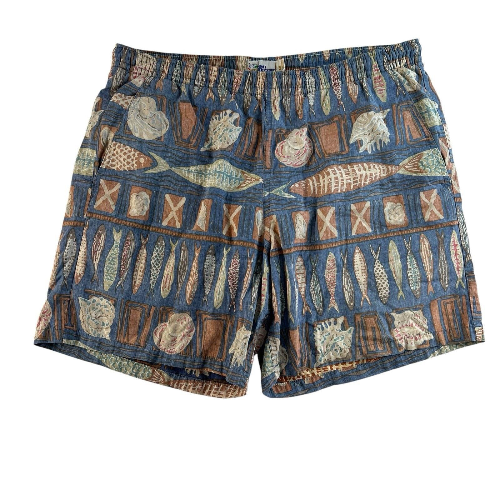 Reyn Spooner Vtg Reyn Spooner M Board Swim Shorts Trunks Fish Hawaiian Size US 32 / EU 48 - 1 Thumbnail