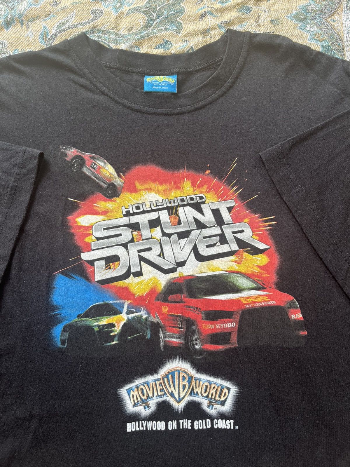 Warner Bros RARE Hollywood Stunt Driver Movie World T-Shirt Size US XXL / EU 58 / 5 - 1 Thumbnail