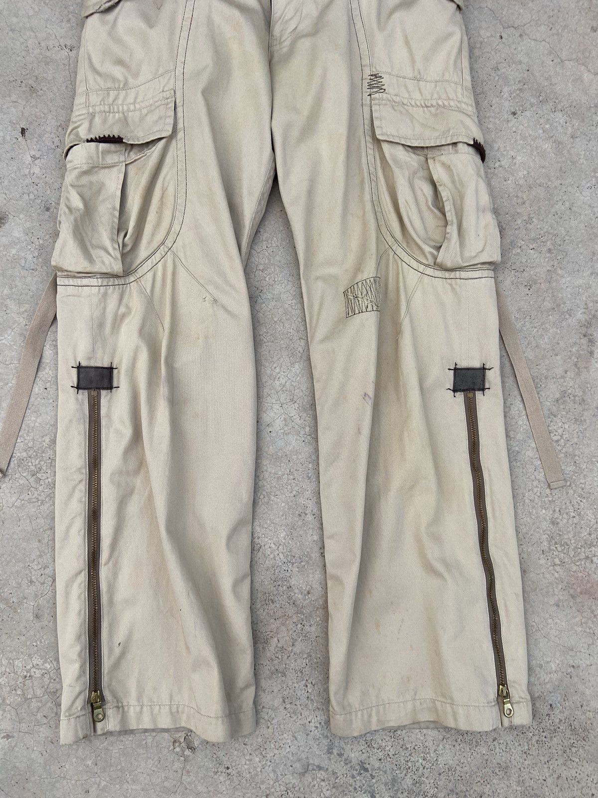 If Six Was Nine 🔥 Crystal Bush Cargo pants bondage hysteria distressed Size US 35 - 3 Thumbnail