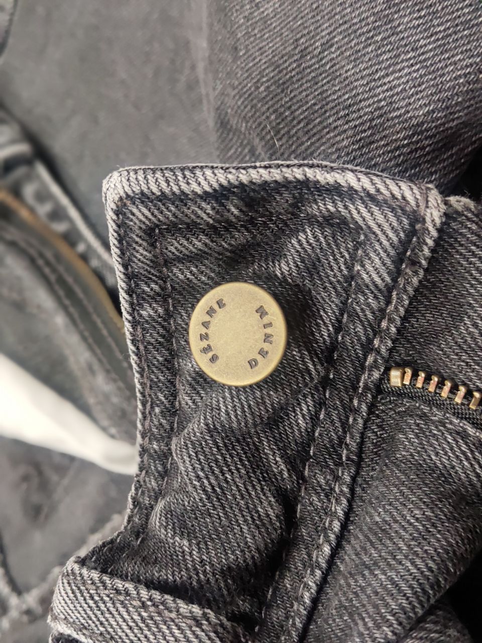 Sezane Sezane Paris Design Dark Gray Wide Leg Denim Jeans Size 36" / US 14 / IT 50 - 12 Thumbnail