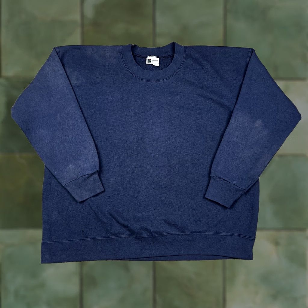 Vintage VINTAGE Pro Spirit Sweatshirt 2XL Blue Crewneck Pullover Mens 90s Made USA Blank, Grunge Lounge Wear Size US XXL / EU 58 / 5 - 1 Thumbnail